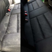 Tekstiilipesuriga autoistmete puhastamise enne ja pärast